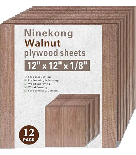 Midwest Products Craft Plywood | 6 Pieces, 1/4" X 4" X 12" Birch Plywood Sheets | For Model Building, Crafts, Painting