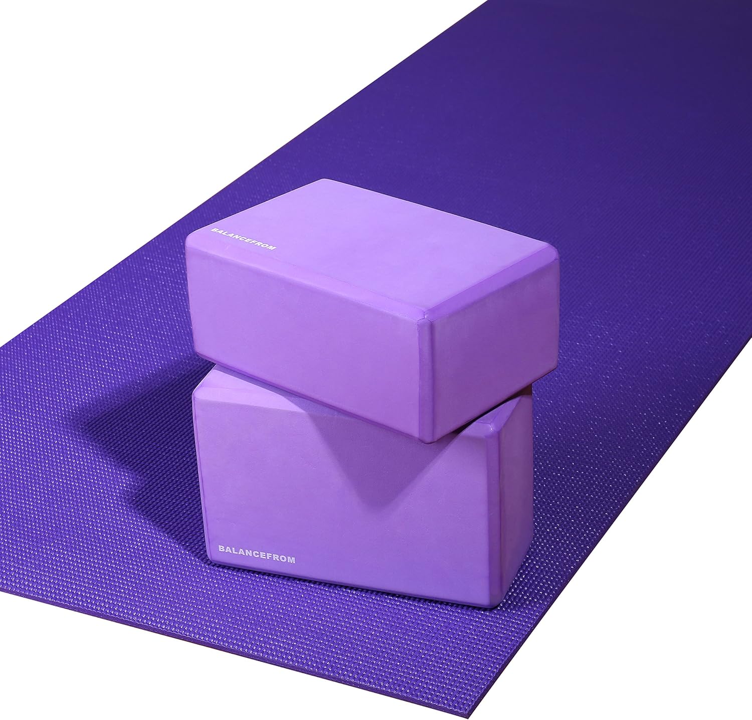 BalanceFrom Go Yoga All Purpose High Density Non-Slip Exercise Yoga Mat with Carrying Strap, 1/4", Purple : Sports & Outdoors