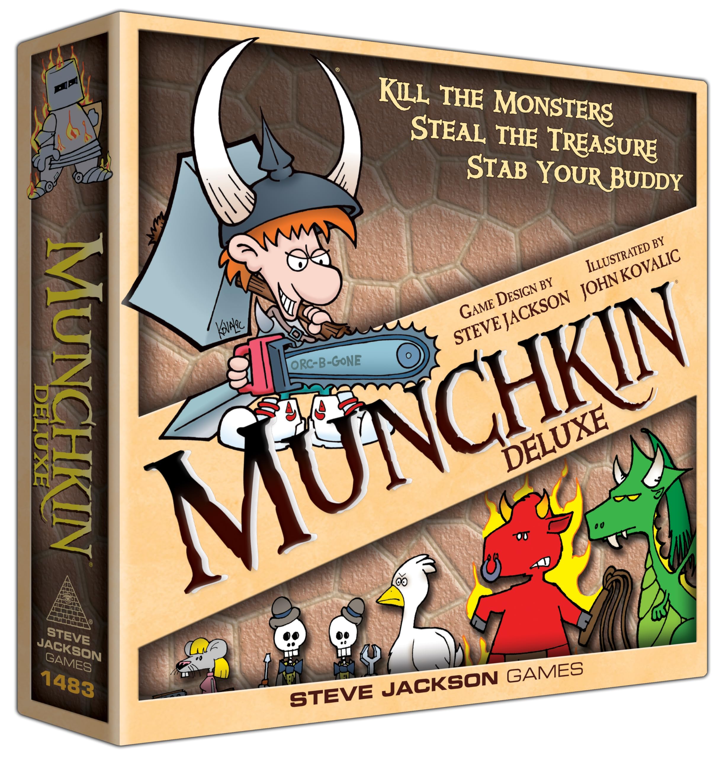 Steve Jackson Games | Munchkin: Deluxe | Board Game | Ages 14+ | 1-4 Players | 30-120 Minute Playing Time — image 1