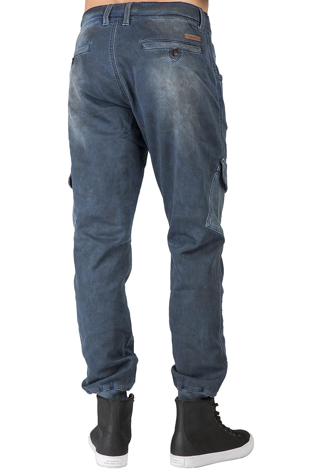 tainted denim joggers