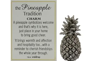 GNZ The Pineapple Tradition Zinc Pinaeapple Pocket Charm by Ganz w/ Story Card