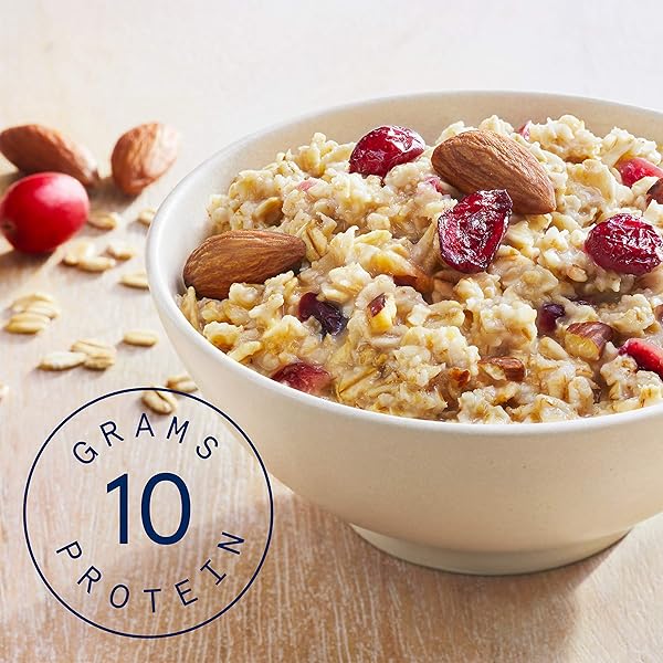 QUAKER PROTEIN INSTANT OATMEAL, APPLE CINNAMON, 12G PROTEIN PER SERVING, WHOLE GRAINS, NO ARTIFICIAL FLAVORS, NO ADDED COLORS, 2.11 OZ PACKETS, (6 PACK)