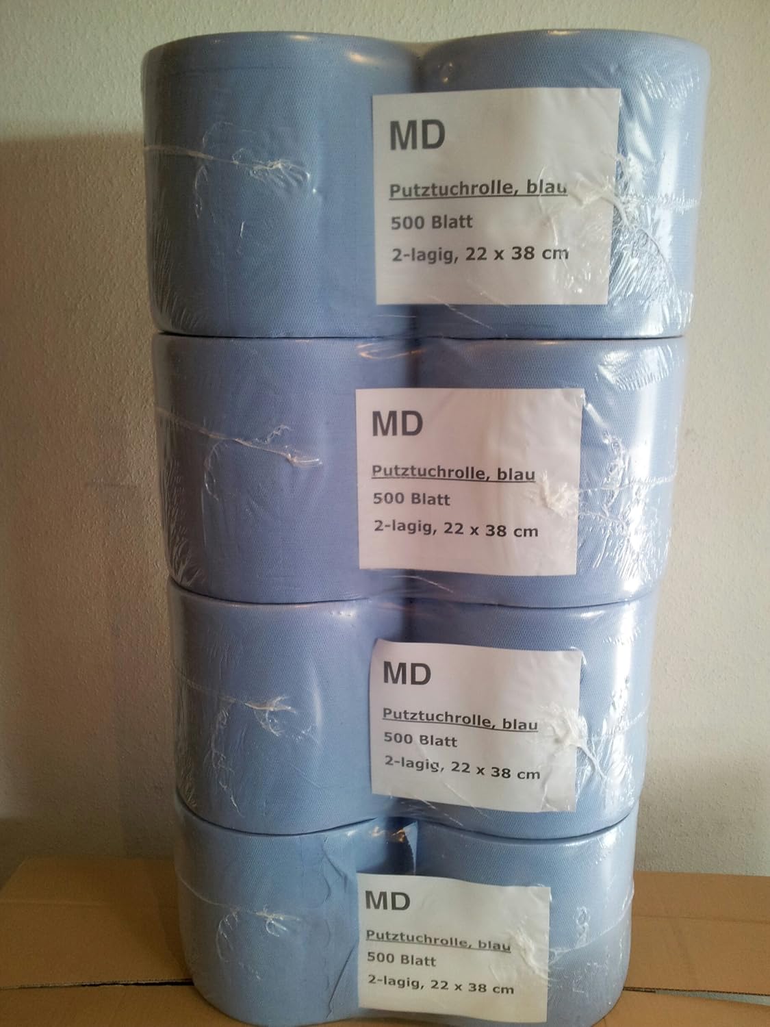 Putztuchrolle Putzrolle Putztuch Putzpapier 8 Rollen von MD 4000 Blatt