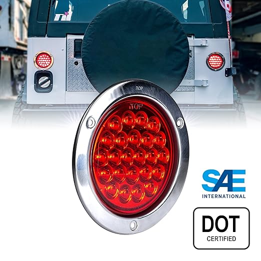 Amazon Com Inch Round Led Trailer Tail Lights Dot Certified My XXX