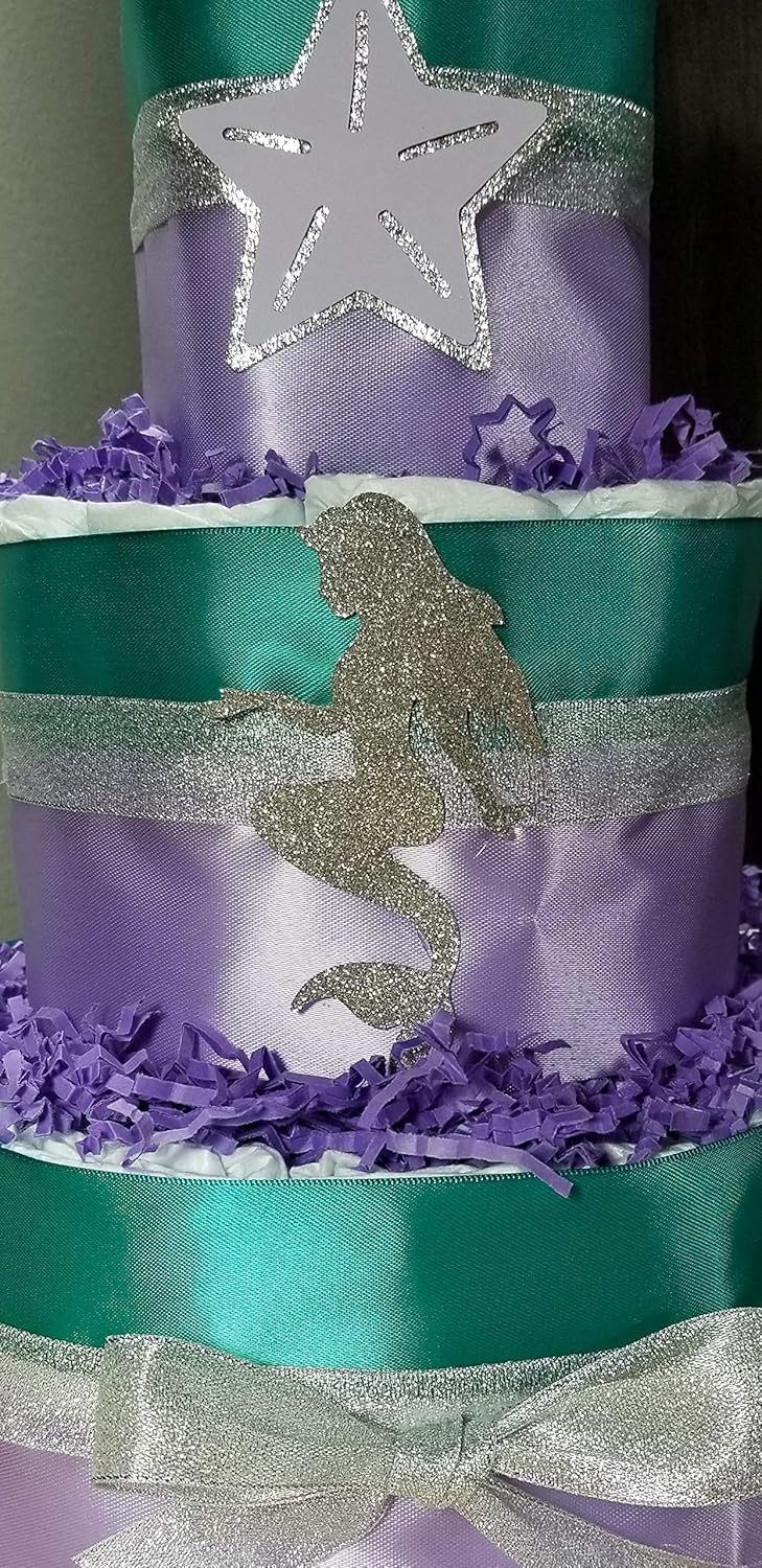 little mermaid diaper cake
