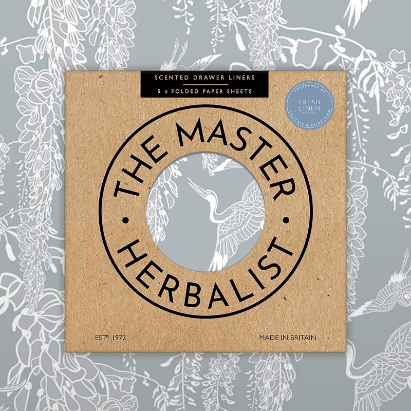 The Master Herbalist Scented Drawer Liners Classical Heron 5 Sheets
