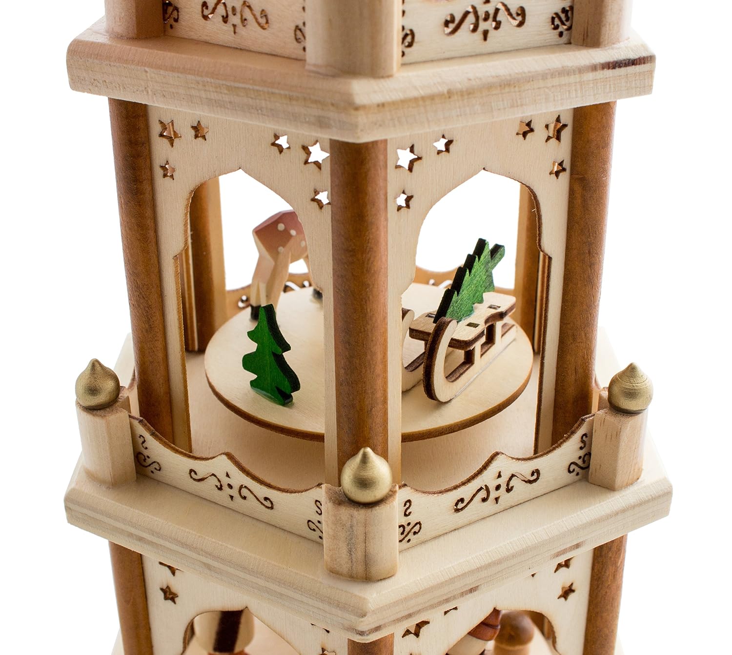BRUBAKER Pyramide de No l en Bois Figurines peintes   la main 3 étages Hauteur 45 cm Amazon Cuisine & Maison
