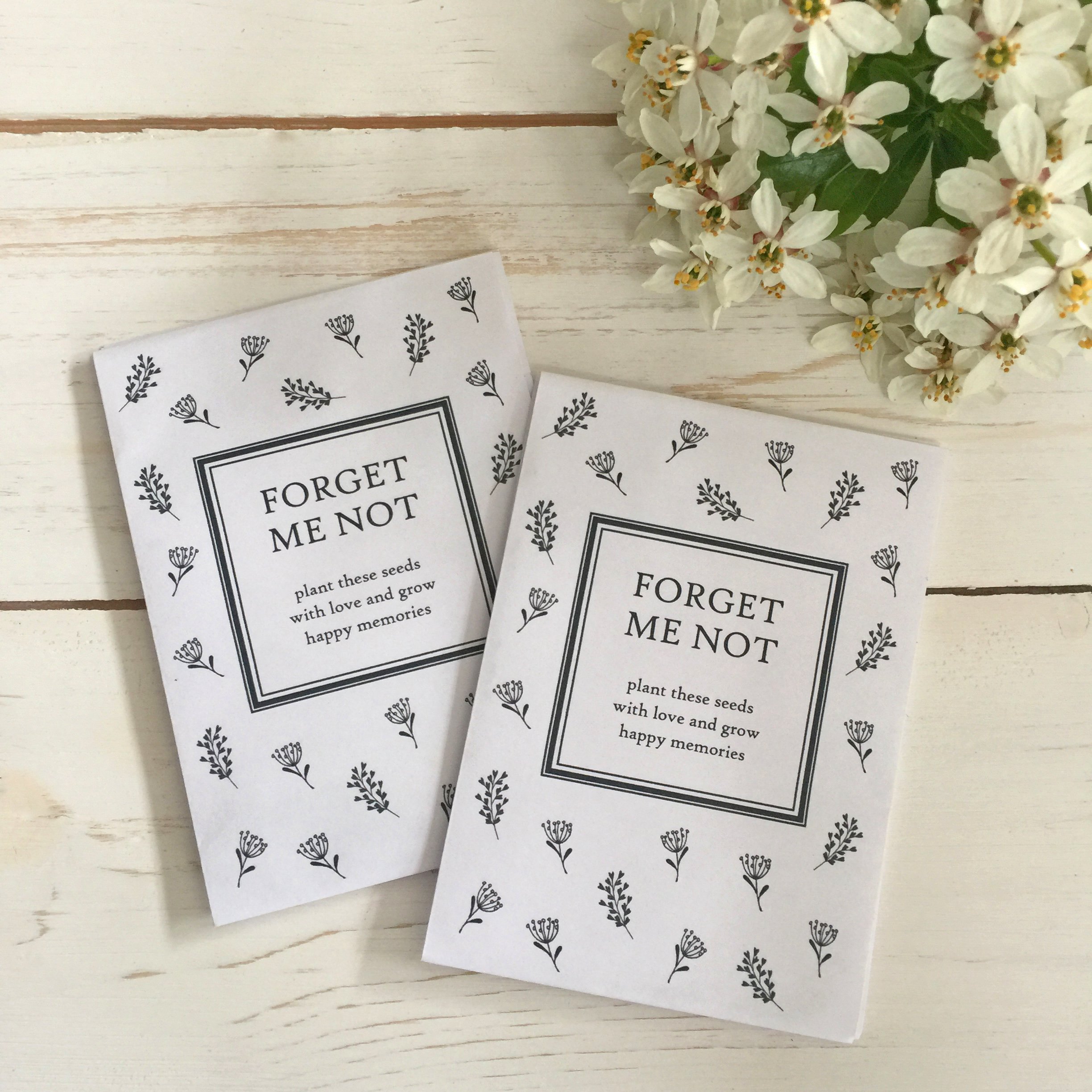 25 'Plant These Seeds And Grow Happy Memories' Unfilled