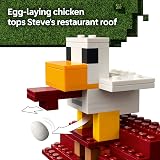 LEGO Minecraft Ghast Balloon Village Attack 21273 with Steve House Minifigs view 4