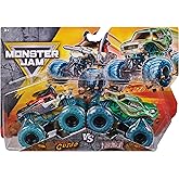Monster Jam, Pirate's Curse Vs. Kraken Die-Cast Monster Trucks, 1:64 Scale, Kids Toys for Boys Ages 3 and up