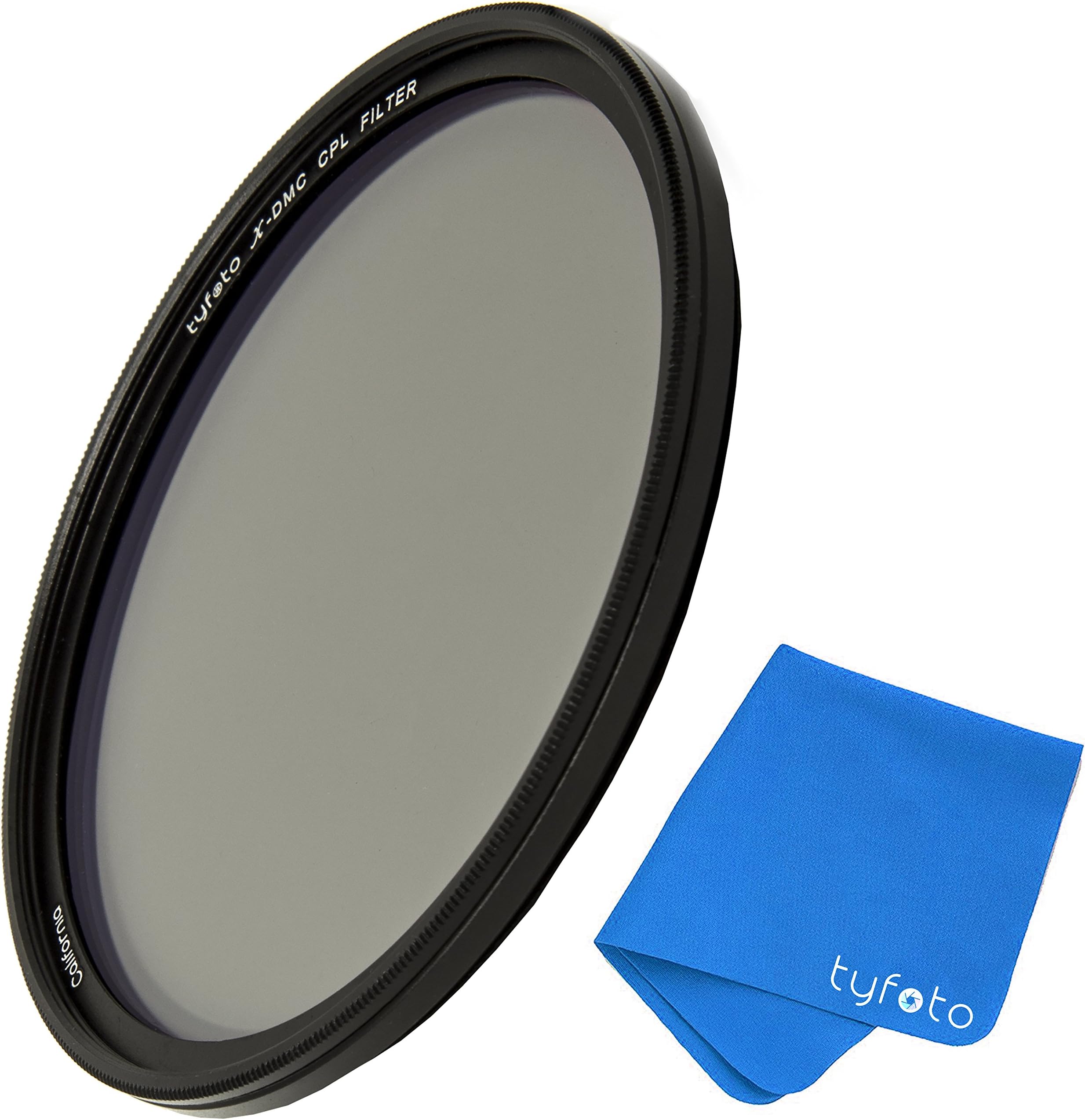 49mm Polarizing Filter for Camera Lenses - Polarizer Professional Photography Filter with Lens Cloth - Schott b270 Glass,16-Layer Nanoform, Ultra-Slim, Weather-Sealed by Tyfoto