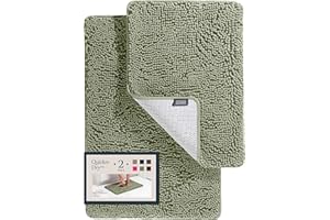 BELADOR Bathroom Rugs Sets 2 Piece- Plush Bath Mat Set Quick-Dry Soft Chenille Mat with Rubber Backing, Absorbent Rug Set, Washable Bath Rugs - Bath Mats 24x17 + 30x20