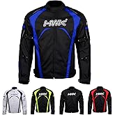 HWK Motorcycle Jacket Men's Riding Textile Racing Motorbike Hi-Vis Biker CE Armored Water Resistant Jackets