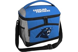 Rawlings NFL Soft Sided Insulated Cooler Bag/Lunch Box, 12-Can Capacity, Carolina Panthers