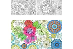2pcs Jumbo Mandala Coloring Posters, 100x60cm/39.37x23.62in Large Motivational Coloring Posters for Kids Adults Teens Art Cra