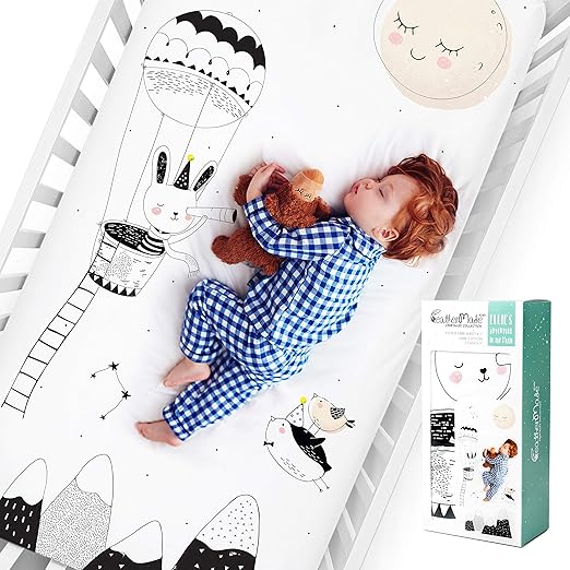 monochrome nursery bedding