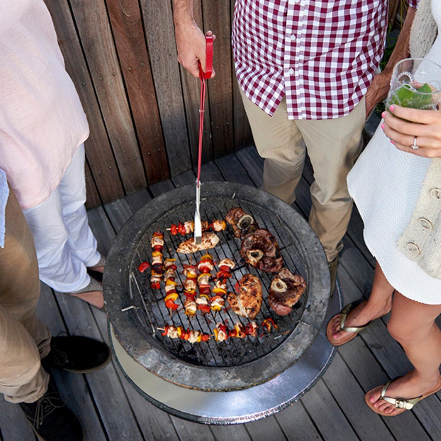 Newtex FirePad Deck Protector 36'', Fire Pit High Temp Mat, Bonfires, Lawn, Patio, Chiminea, Deck Defender, Under Grill Mat, BBQ Mat, Heat Shield, Fire Resistant Pad for Outdoors : Garden & Outdoor