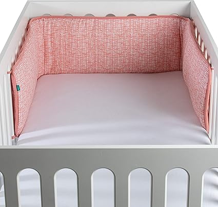 Urban Kanga Tour De Lit Bebe Pare Choc Lit En Coton Mousseline Et Waffle Piquet Unisexe Rose Amazon Fr Bebes Puericulture
