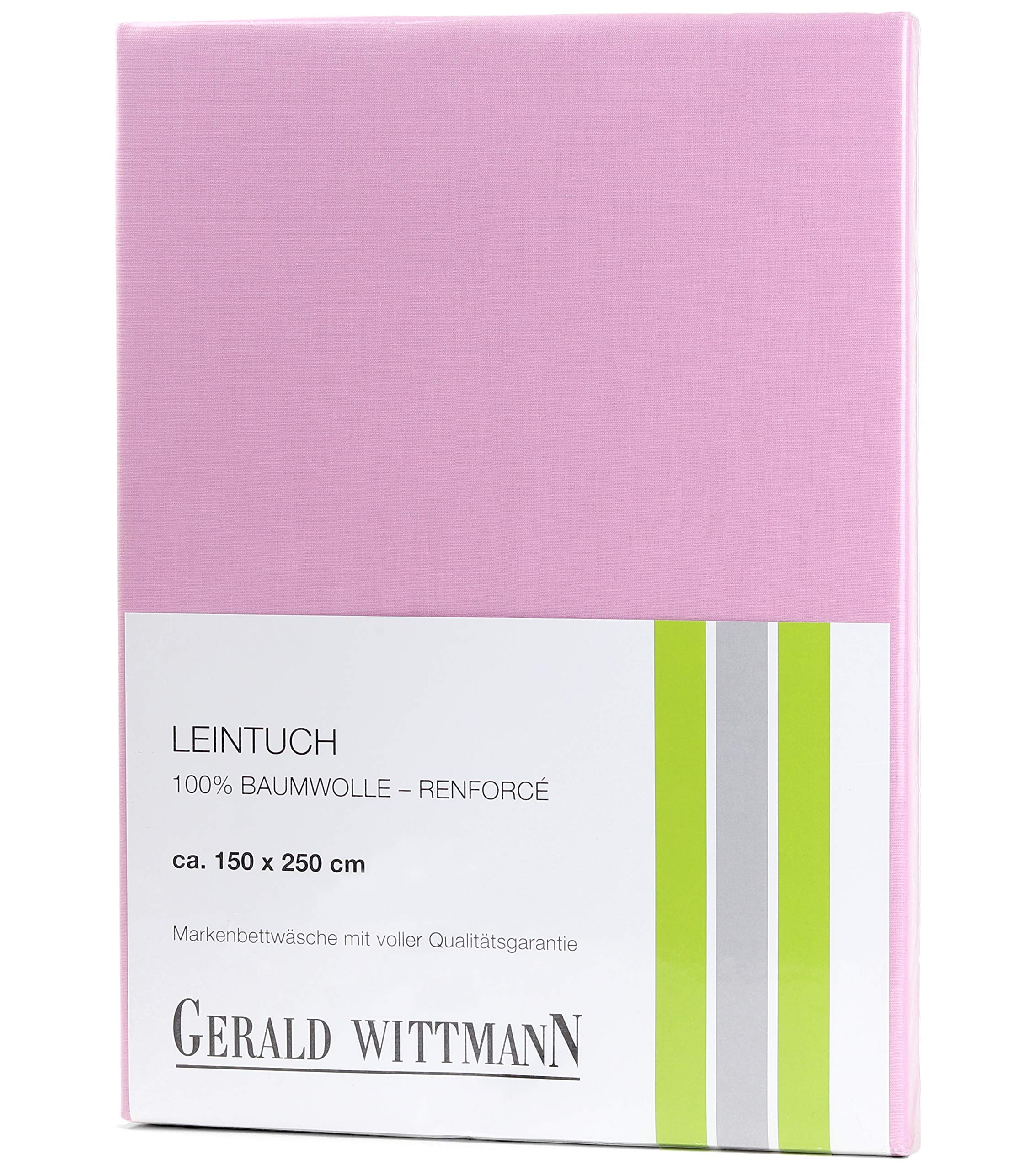 Gerald Wittmann Bed Sheet 220 x 250 cm, 100% Renforce Cotton, Purple/Lilac