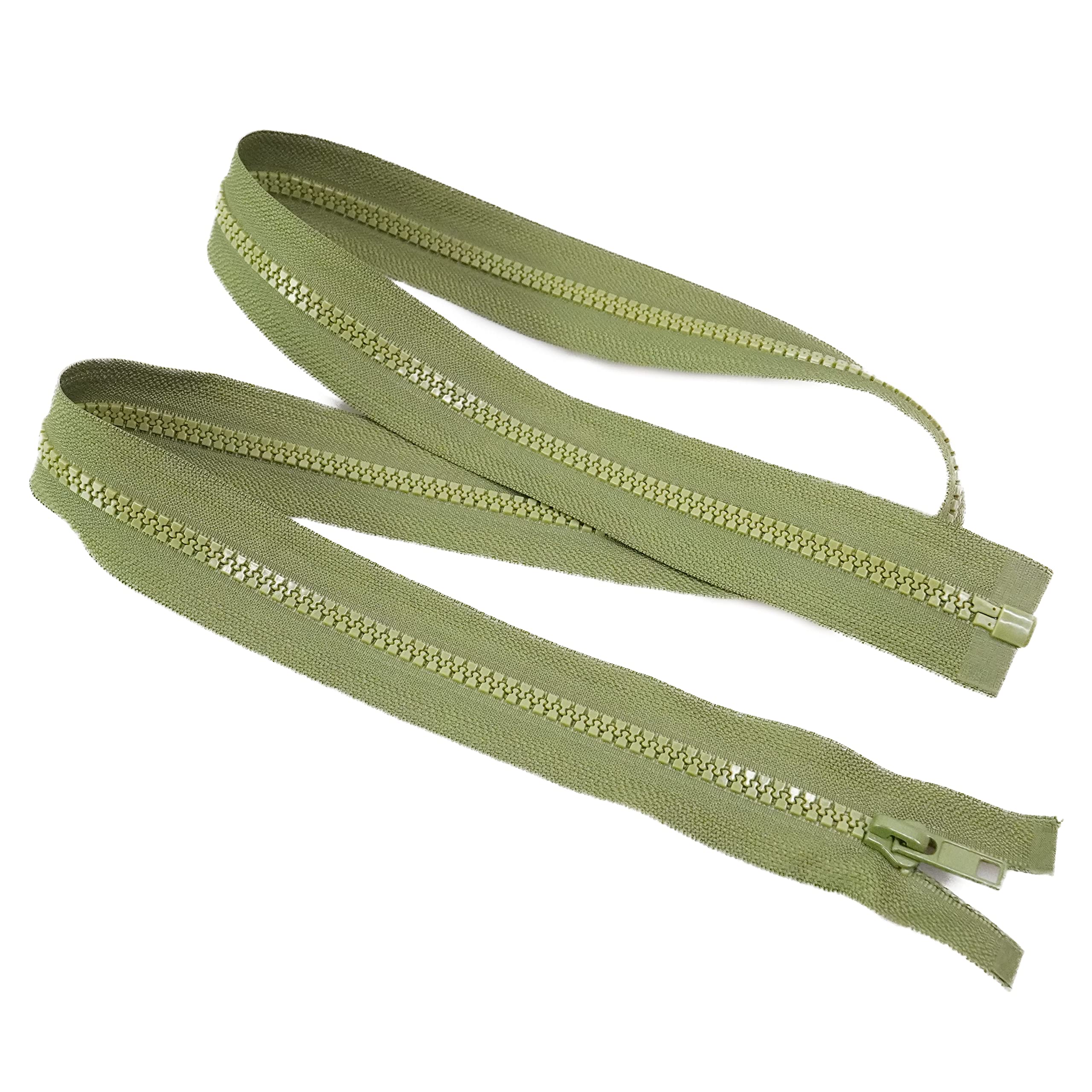 Trimz Zipper, Olive Green, 1 Piece