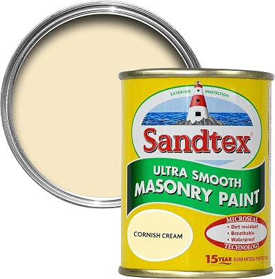Sandtex 150ml Tester Pot Cornish Cream Ultra Smooth Masonry Paint