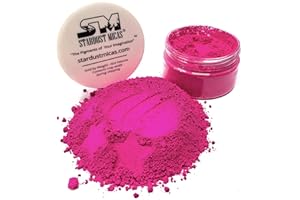 Stardust Micas Pigment Powder Cosmetic Grade Colorant for Makeup, Soap Making, Epoxy Resin, DIY Crafting Projects, Bright True Colors Stable Mica Batch Consistency (36 Gram Jar, Hot Pink)