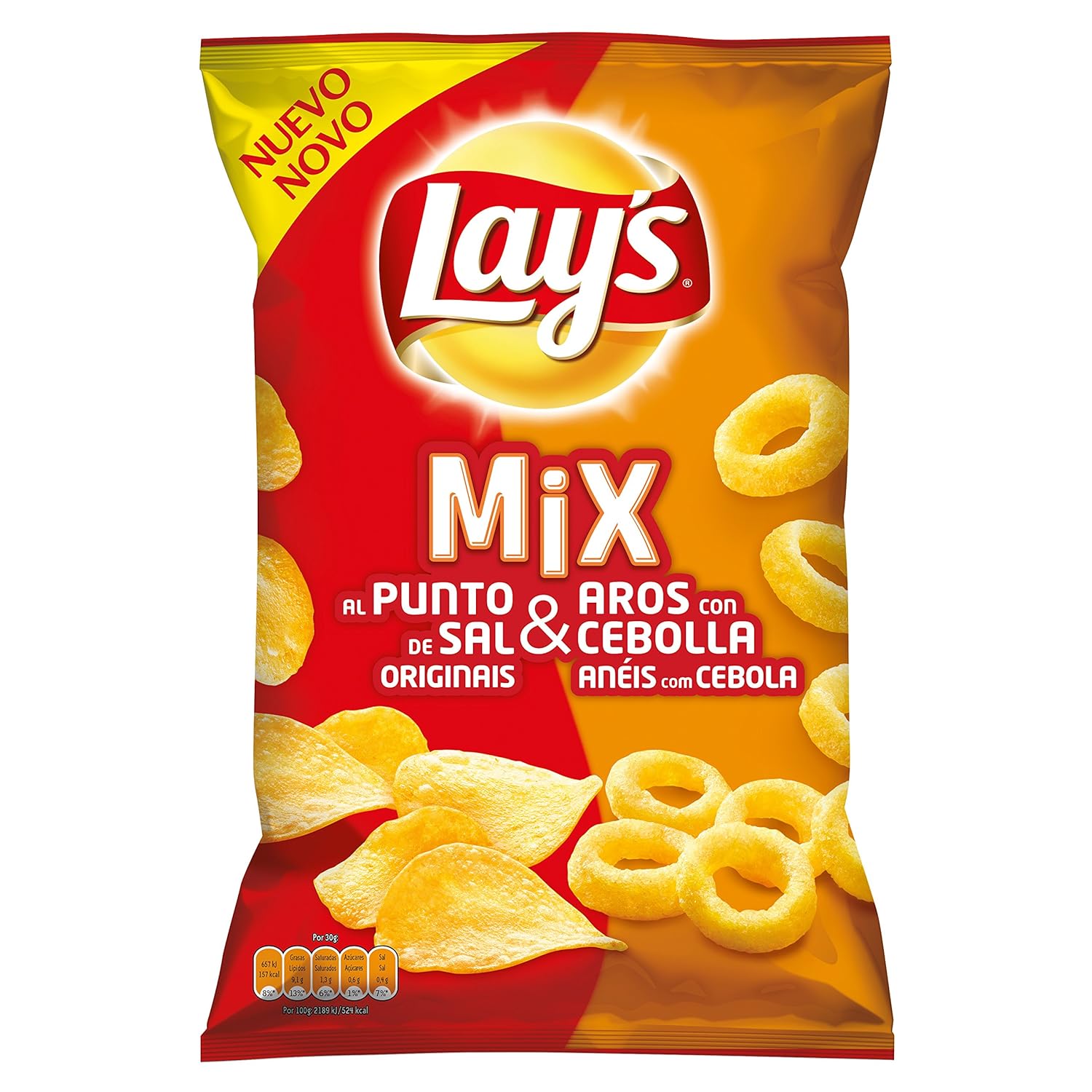 Lays - Mix de Patatas al Punto de Sal & Aros de Cebolla - 170 g ...