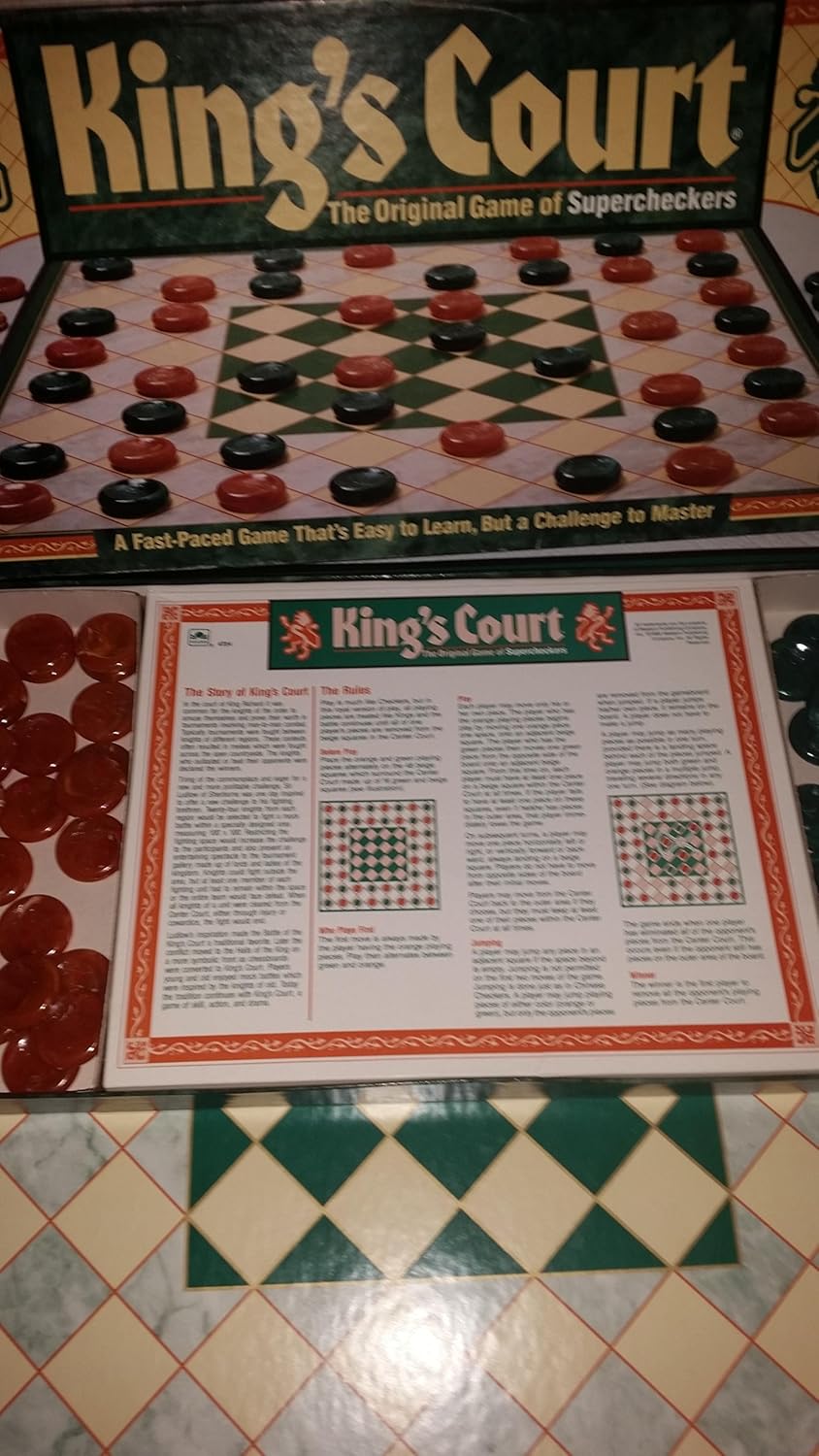 King's Court; the Original Game of Supercheckers Toys & Games