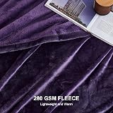 EHEYCIGA Fleece Blanket Throw 150x200cm Purple Microfiber Soft Plush view 3