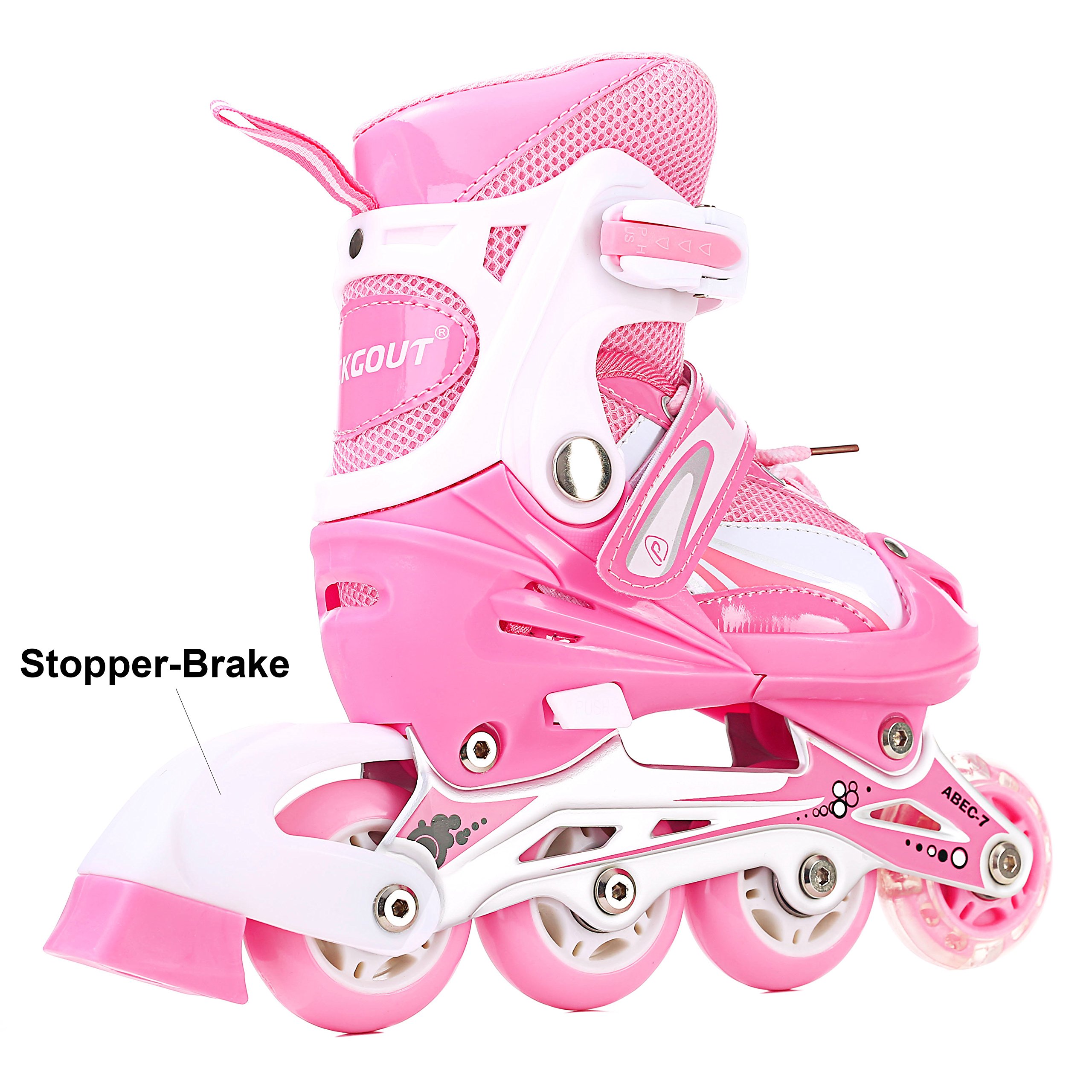 Girls Inline Skates Adjustable Rollerblades for Kids Girls, S size with