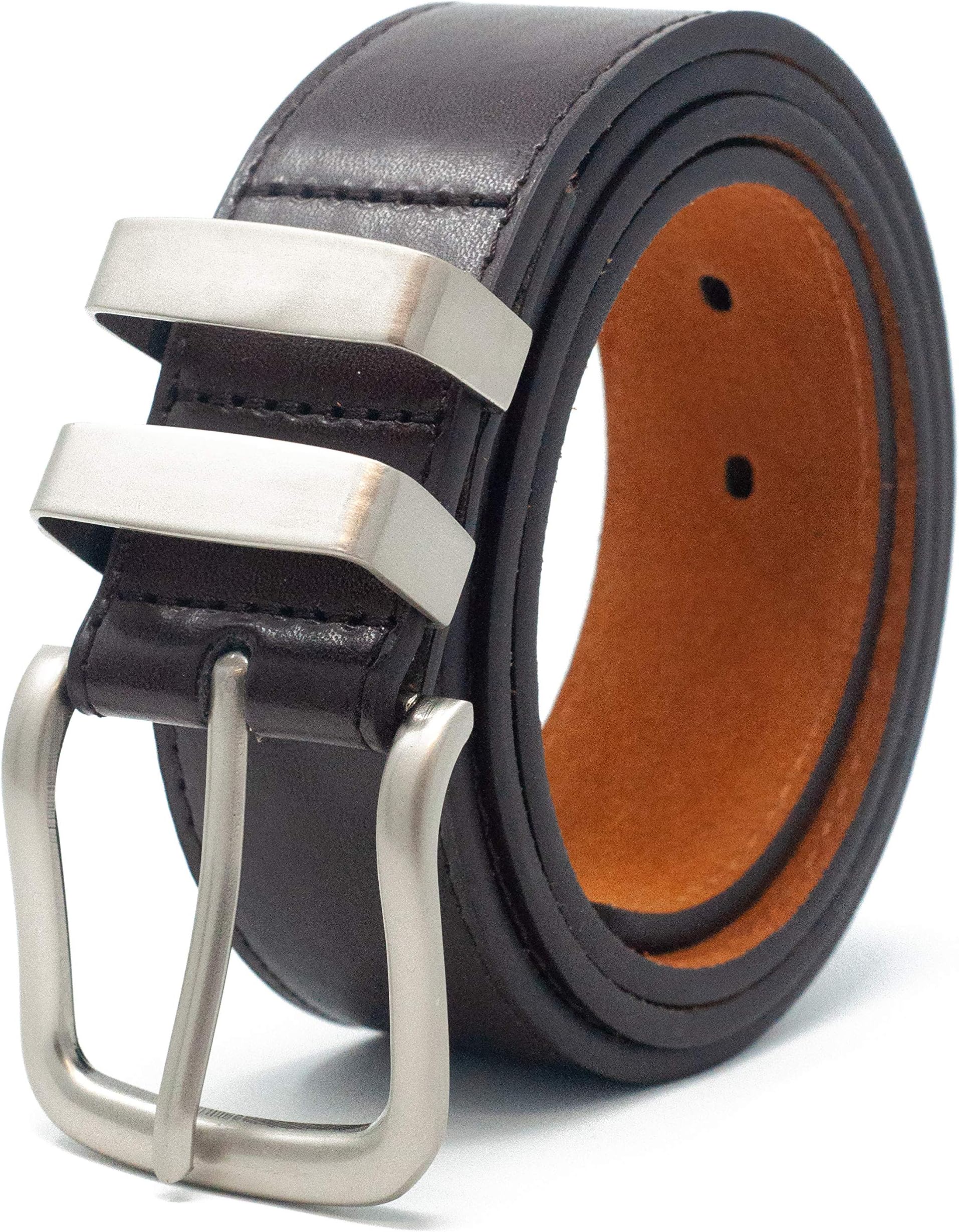 Ossi38mm Belt with Double Loop for Men in Black, Brown or Tan
