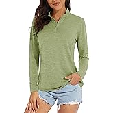 MAGCOMSEN Women's Long Sleeve Shirts 1/4 Zip Pullover UPF 50+ Quick Dry Workout Tops Running Athletic Hiking Shirts