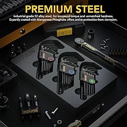LEXIVON Master Wrench Key Set, 35-Piece Long Arm
