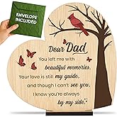 CONTRAXT Memorial Plaque for Loss of Father Wooden Sympathy Sign in Loving Memory of Dad Bereavement & Condolence Gift