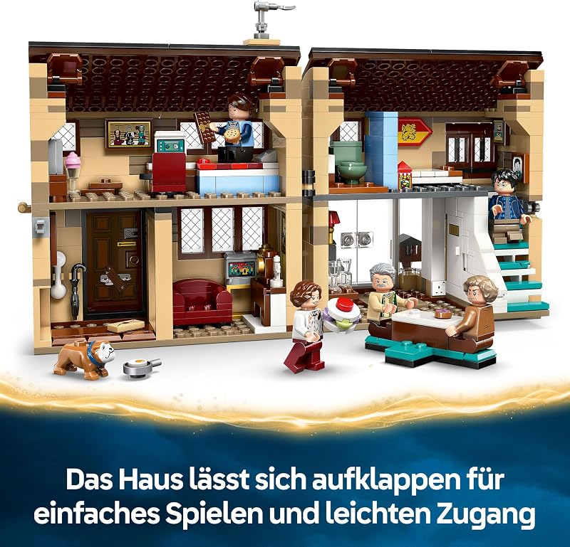 Harry Potter Ligusterweg: Tante Magdas Besuch – Spielhaus mit Inneneinrichtung, 5 Minifiguren & Tante Magda Figur– Der Gefangene von Askaban –Geschenk für Jungen & Mädchen ab 8 Jahren 76451 — Foto 3 von 8