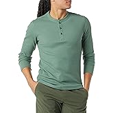 Amazon Essentials Long Sleeve Waffle Henley Shirts for Men, Slim-Fit