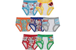 Disney boys Pixar 100% Combed Cotton Briefs With Cars, Toy Story, Nemo, Monsters Inc & the Incredibles in Sizes 2/3t and 4t