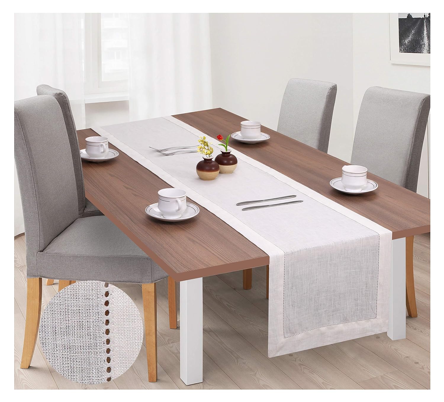 Best table runner tan navy