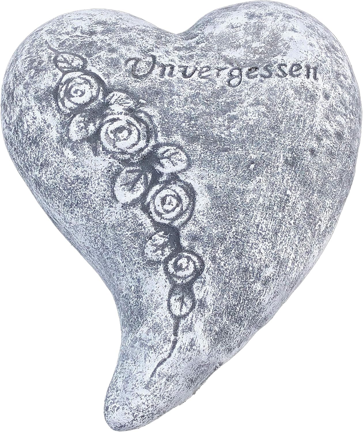 Stone and Style Grabschmuck, Grabstein Herz Unvergessen, massiver Steinguss, frostfest bis 30°C Stone and Style Grabschmuck, Grabstein Herz Unvergessen, massiver Steinguss, frostfest bis 30°C