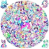 100 Pcs Cute Rainbow Dog Stickers for Kids Girls Adults,Kawaii Puppy Vinyl Decals Pack, Waterproof Cartoon Puppy Sticker for Water Bottle,Laptop,Luggage,Teaching Rewards, Pet Party Favors