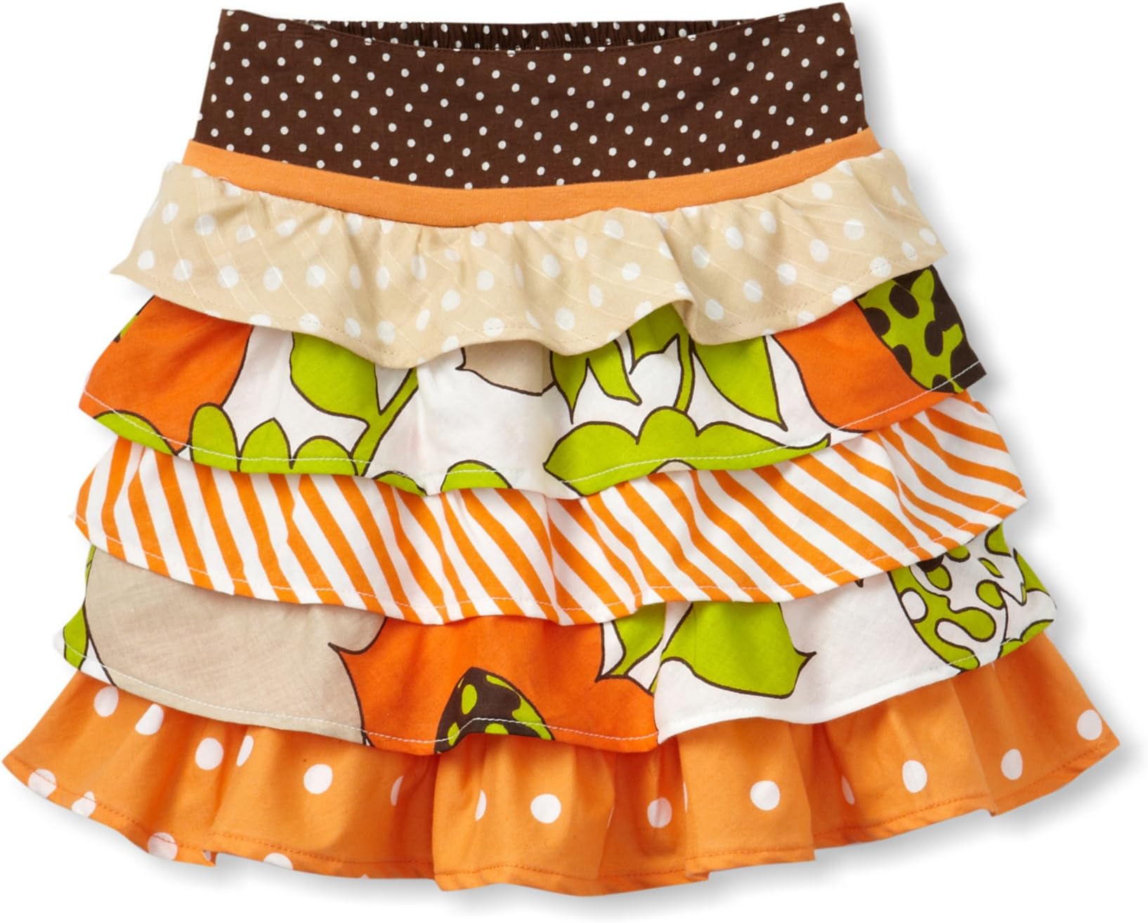 Beetlejuice London Girl's Buttercream Novelty Multi Print Layer Skirt