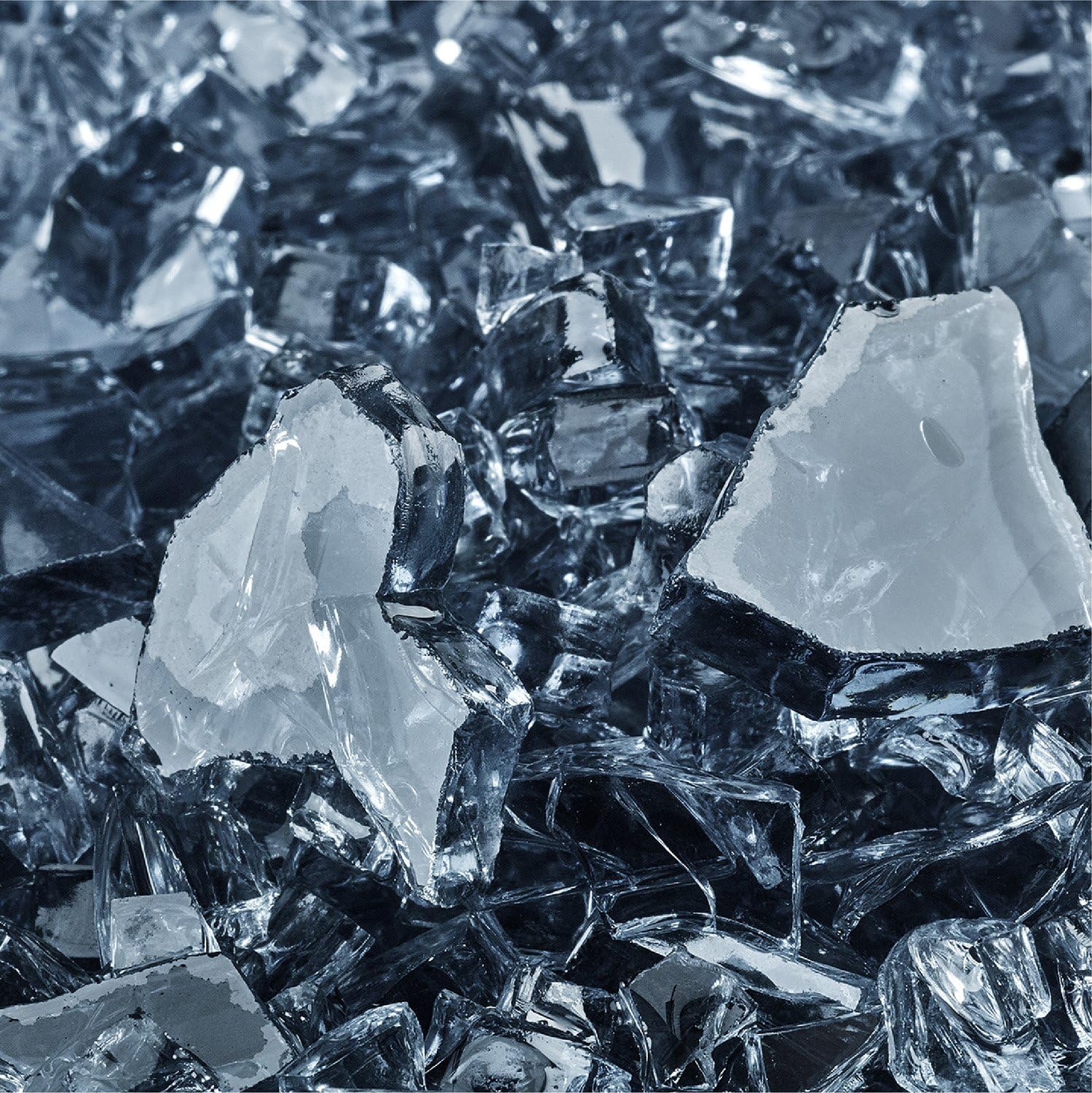 Steel Blue - Fire Glass for Indoor and Outdoor Fire Pits or Fireplaces | 10 Pounds | 1/4 Inch