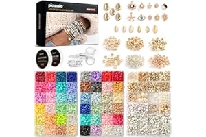 Piccassio 10500+ pcs Clay Beads Bracelet Making Kit - Heishi Beads for Jewelry Making Kit - Polymer Clay Beads Bracelet Making Kit