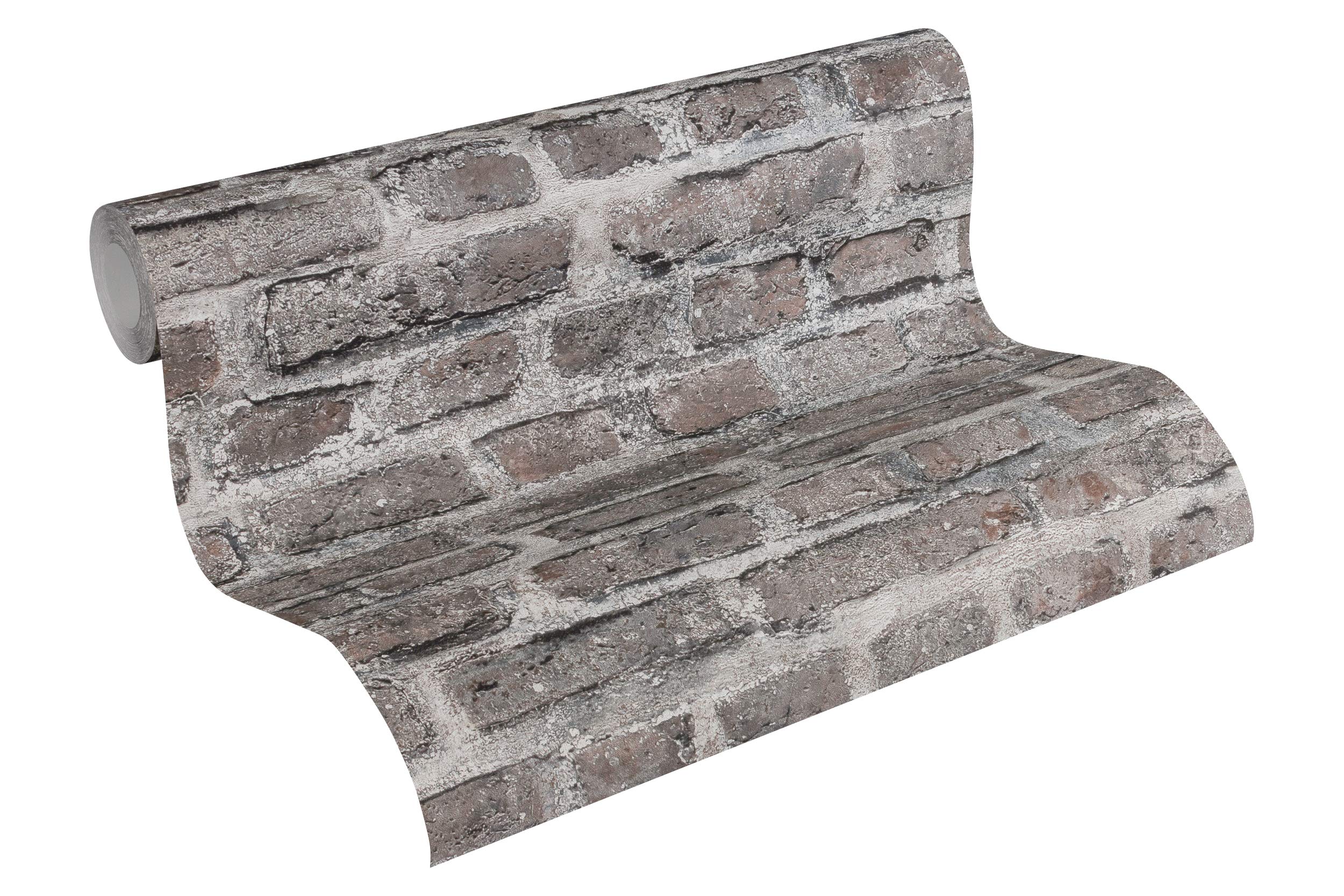 A.S. Creation Bude Brick Effect Wallpaper 36139-3 Grey/Black