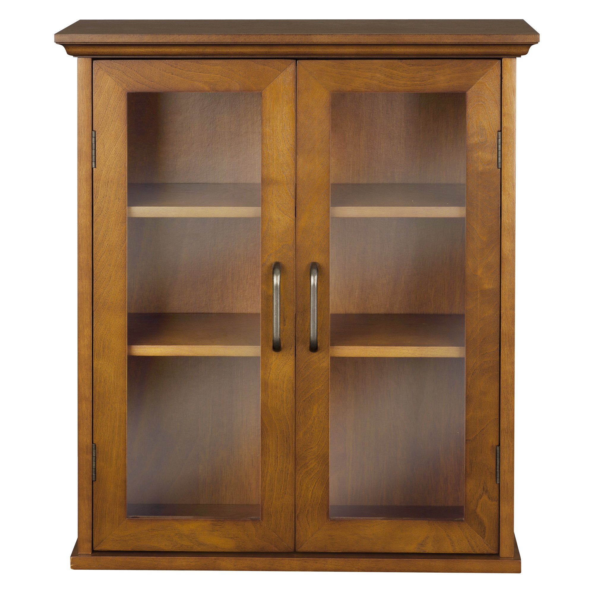 Elegant Home Fashion Anna Wall Cabinet with 2-Door, Oil Oak
