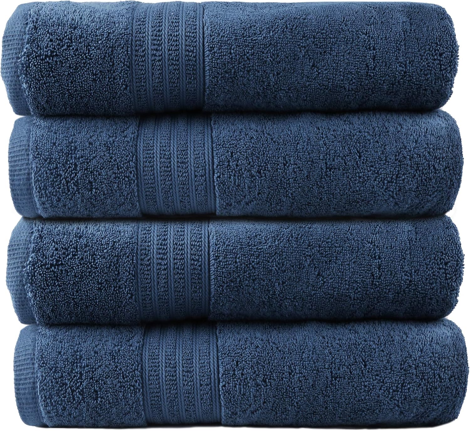 TRIDENT Soft Comfort 100% Air Rich Cotton Yarn Towels, 4 Piece Set -4 Bath Towels, Super Soft, High Absorbent, 550 GSM, Machine Washable (Peacock): Kitchen & Dining