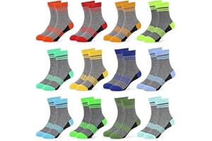 Kids Crew Socks Boys Girls Athletic Colorful Socks Comfortable Socks for Active Kids Aged 2-14