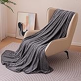 Amazon Basics Cooling Blanket for Hot Sleepers, Reversible Lightweight Thin Throw Blanket for Bed, Couch and Sofa, Twin XL (60" x 90"), Dark Gray