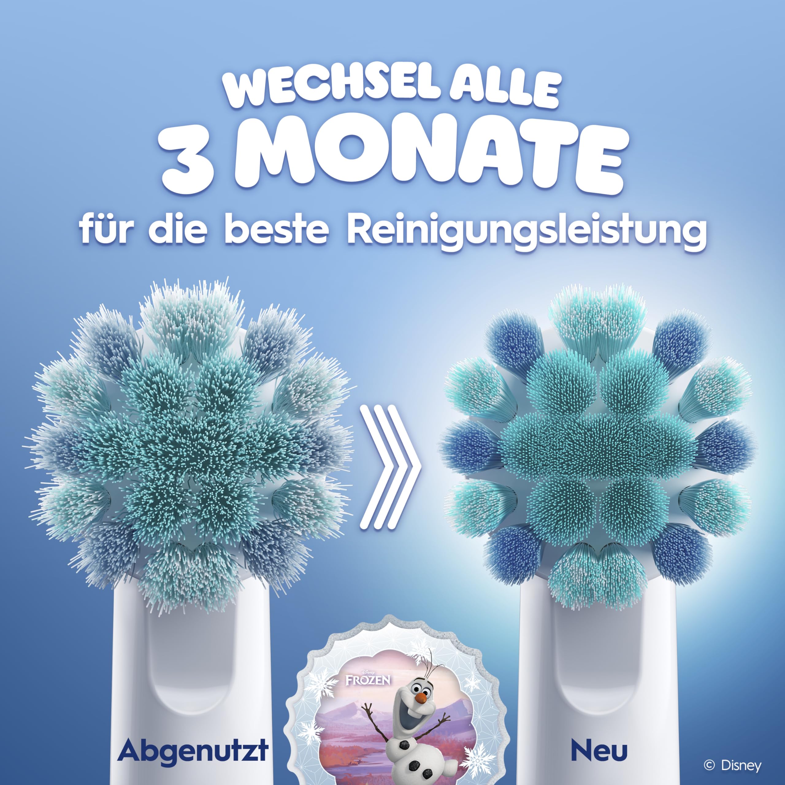 Oral-B Pro Kids Frozen Aufsteckbürsten — ORIGINAL Zahnbürstenaufsatz für Elektrische Zahnbürste — Extra Weiche Borsten, Oral-B Ersatzbürsten für Kinder ab 3 Jahren — Weiß, 8 Stück 6