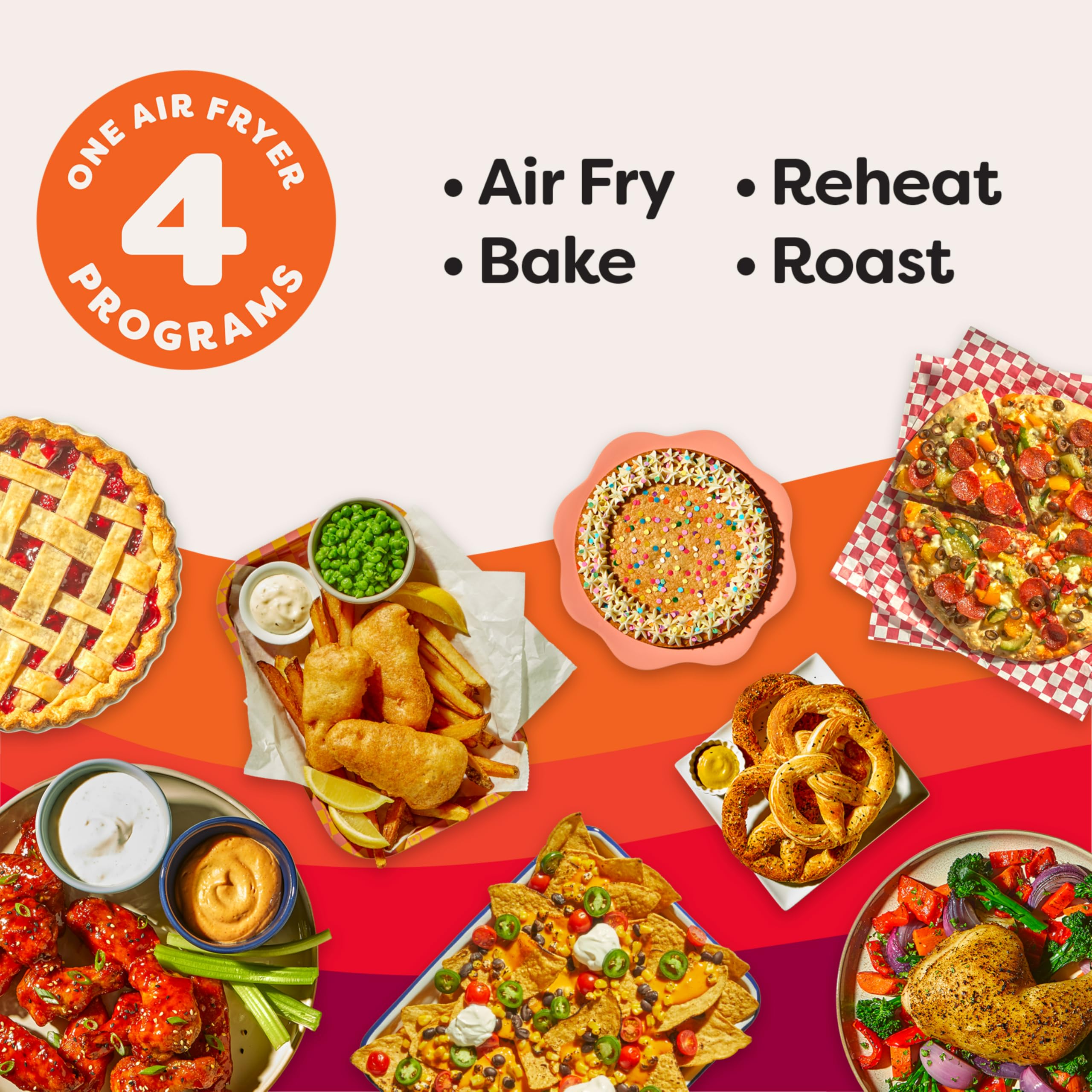 Freidora de aire Instant Pot Vortex 6QT XL, funciones 4 en 1 que doran, asan, recalientan y hornean para comidas rápidas y fáciles, más de 100 recetas en la aplicación, es apta para lavavajillas, de los creadores de Instant Pot, negra